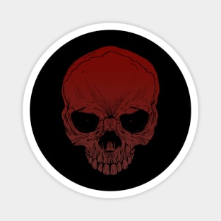Skull - Red Magnet